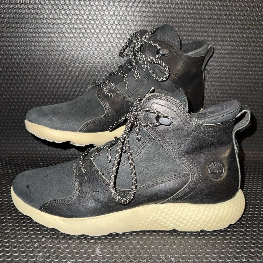 TIMBERLAND Black Leather Fly Roam Athletic Hiker Sneaker Boots Women’s Size 9